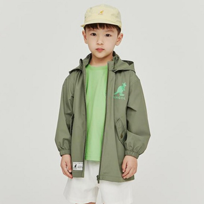 KANGOL KIDS 兒童Logo印花防水夾克 PB 0010