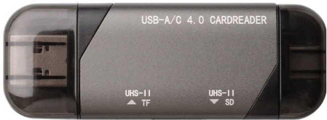 UNiCORN UHS-II SD/TF4.0 4合1 超高速讀卡機, 灰色, 1個, XC-4000M