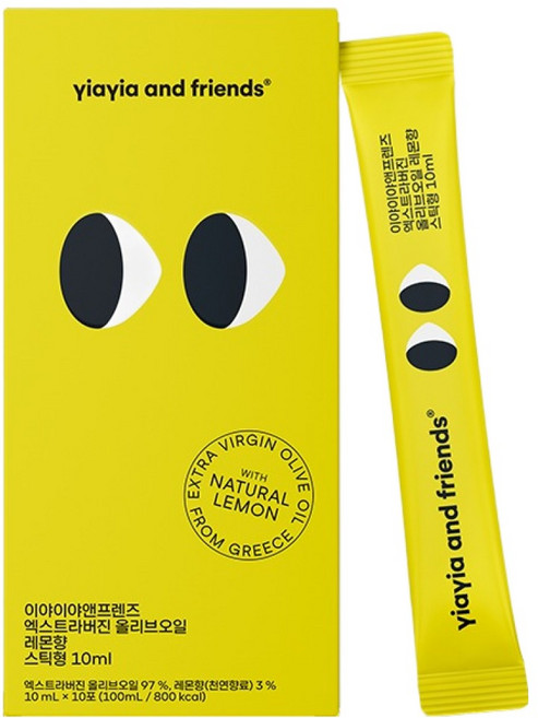 yiayia and friends 特級初榨橄欖油 檸檬風味 隨身包 10入, 1個, 100ml