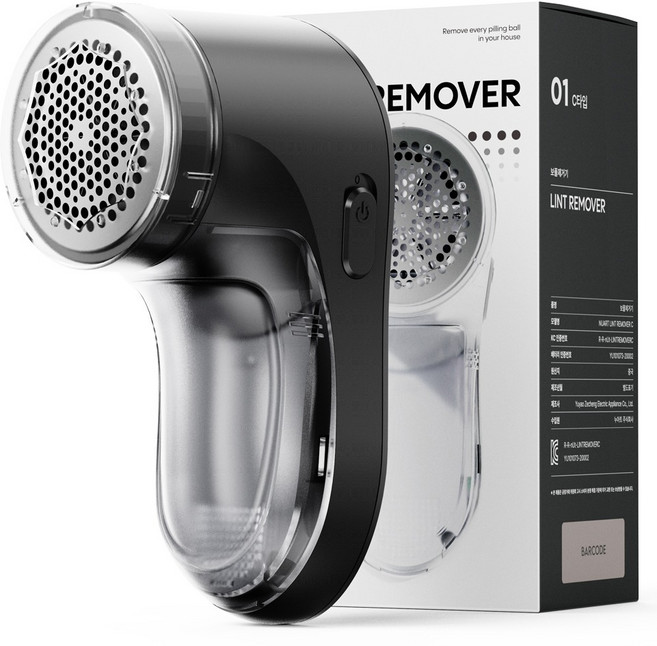 일리온 강력한 6중날 세탁소용 만능 무선 보풀제거기 청소솔, 블랙