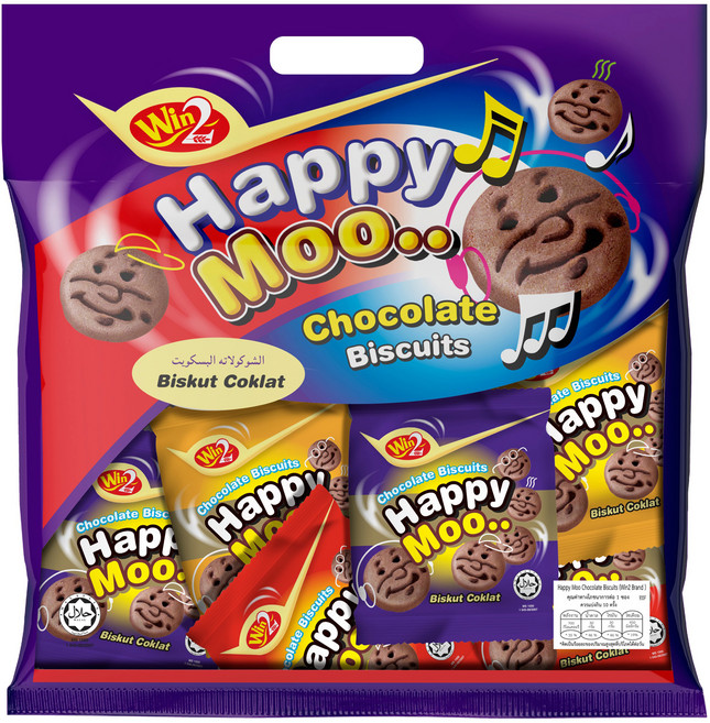 Win2 笑臉餅乾 可可風味, 120g, 1個