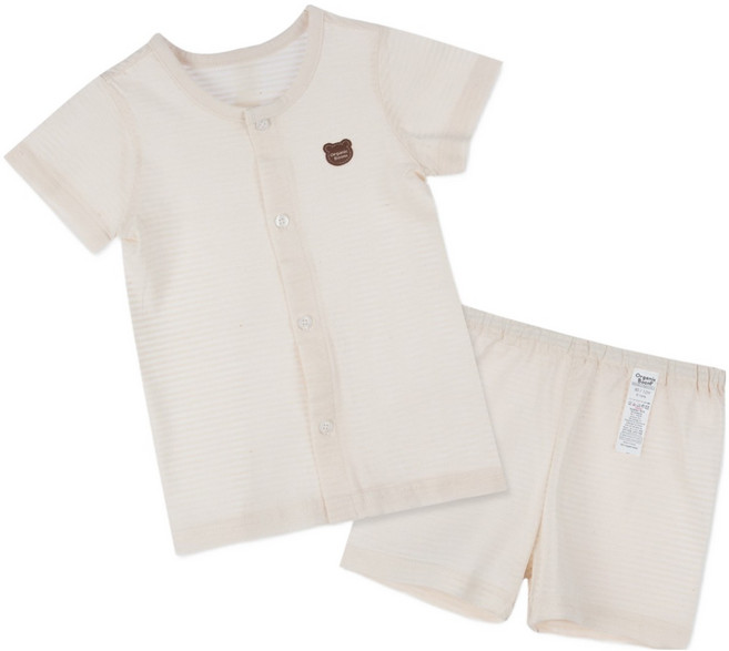 오가닉붐 유아용 썸머 반소 내의 상하의 세트