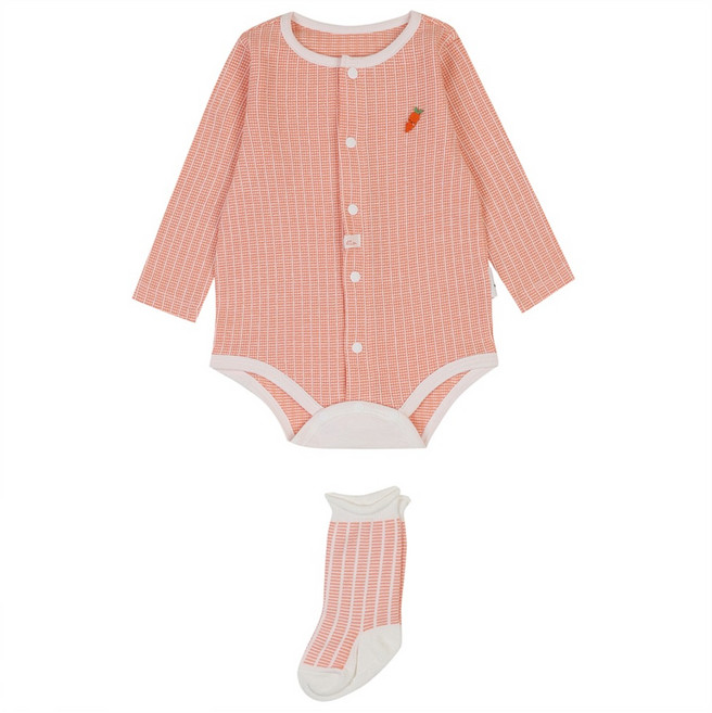 에뜨와 신생아용 선물용 플리티 바디수트 + 양말 + 쇼핑백