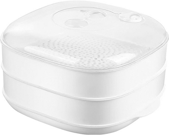 YOL 微波爐用雙層蒸籠, 白色, 1個
