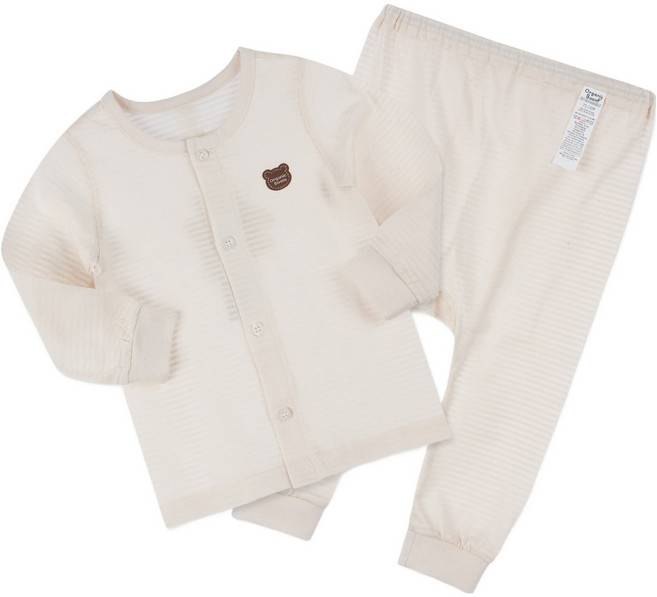 오가닉붐 유아용 간절기용 썸머 긴소 내의 상하의 세트