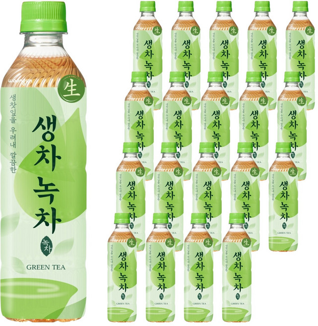 웅진 생차 녹차, 500ml, 20개