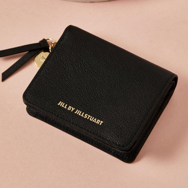 질바이질스튜어트 ACC BONNIE 로고프린트 소가죽 반지갑