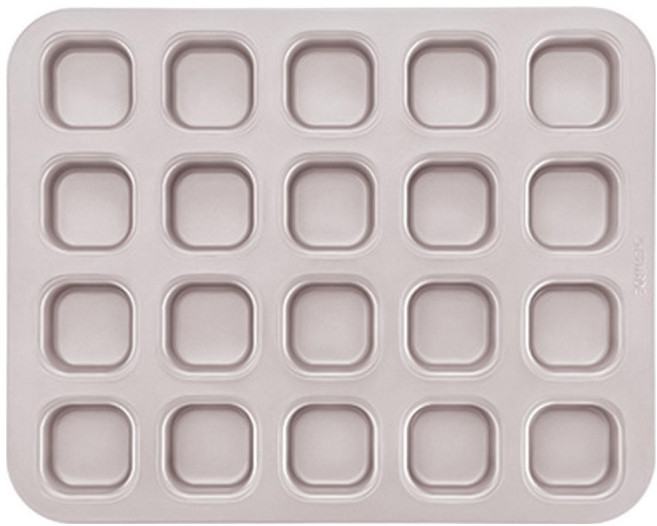 쉐프메이드 미니큐브 초미니 사각머핀틀 팬 20구 WK9927, 1개