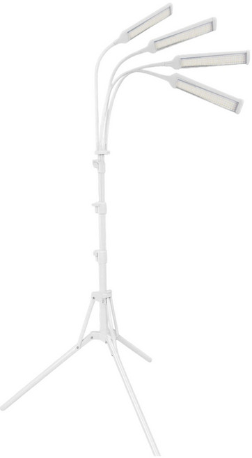 VISANG LED寬版4頭三腳架植物燈 白色, 1個
