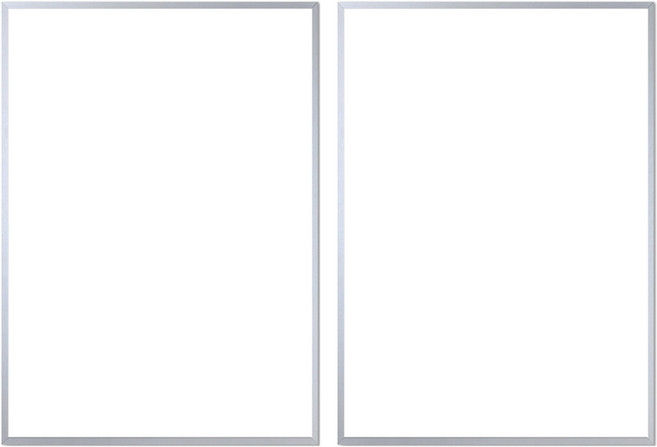 알루미늄 프레임 고급 인테리어 액자, 2개, 실버