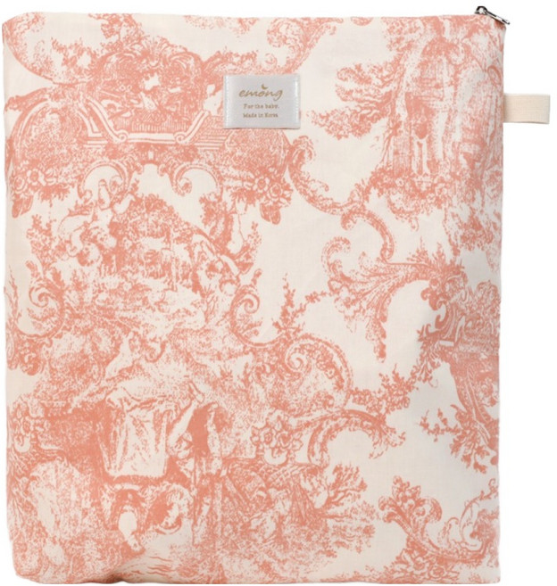 EmonG Toile de Jouy 幼兒園必備品防水收納袋, 粉紅色