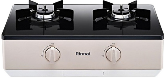 린나이 스탠드형 AA가스레인지 2구 매트 샌드 베이지 방문설치, LPG, BTA21BJ