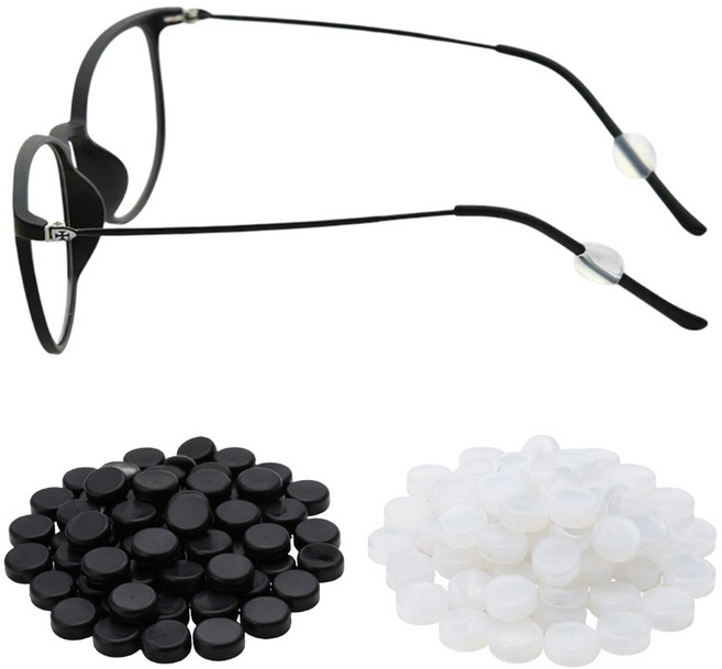 코오미 실리콘 안경 흘러내림 방지 논슬립 미니 귀고무 블랙 60p + 투명 화이트 60p 세트 5W0973