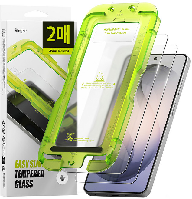 Ringke Easy Slide 鋼化玻璃手機螢幕保護貼 2入, 1套