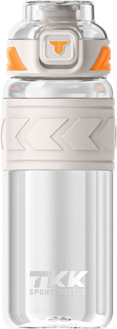 TKK 邁越運動水壺 Tritan, 電光白, 1個, 600ml