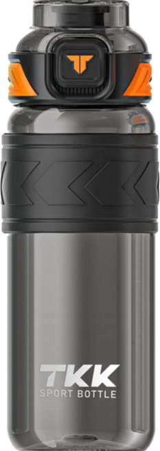 TKK 邁越運動水壺 Tritan, 火山黑, 1個, 600ml