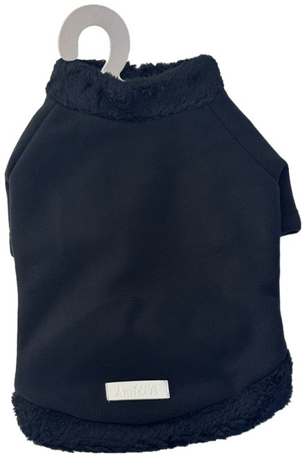 아트멍 반려동물 지퍼 무스탕, 블랙, 1개