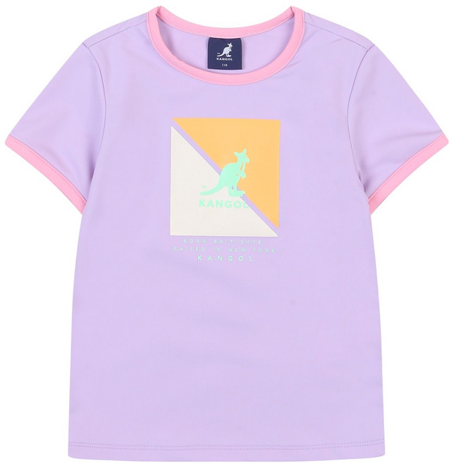 캉골키즈 아동용 스퀘어 로고 프린트 워터스포츠 티셔츠 PB 0001