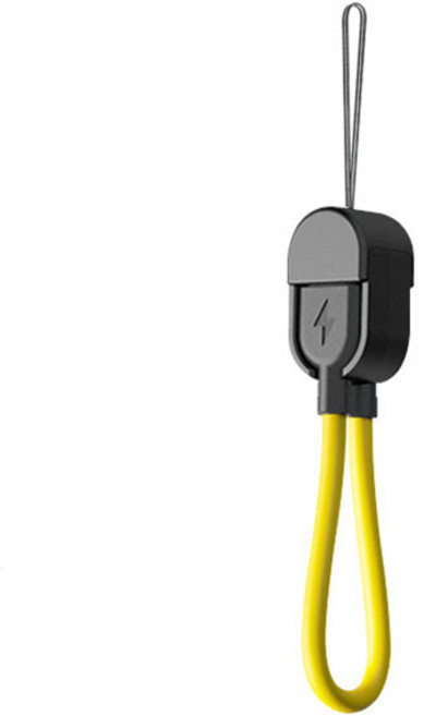 워너프 파스텔 휴대용 스트랩 C타입-C타입 60W 숏 케이블, 옐로우, 1개, 16.5cm