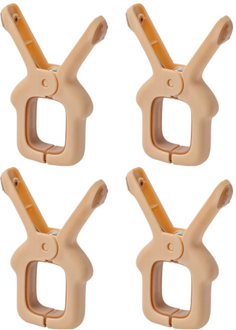 해피굿즈 간편한 이불 고정 빨래집게, 밀크베이지, 4개