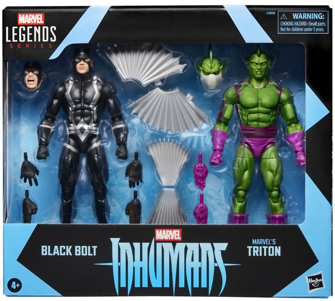 MARVEL 漫威 傳奇人物2件組 6吋 Inhumans Black Bolt & Triton, 混和顏色, 1套