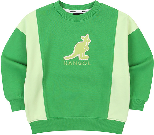 캉골키즈 아동용 컬러 블록 빅 로고 스웨트셔츠 PA 0011