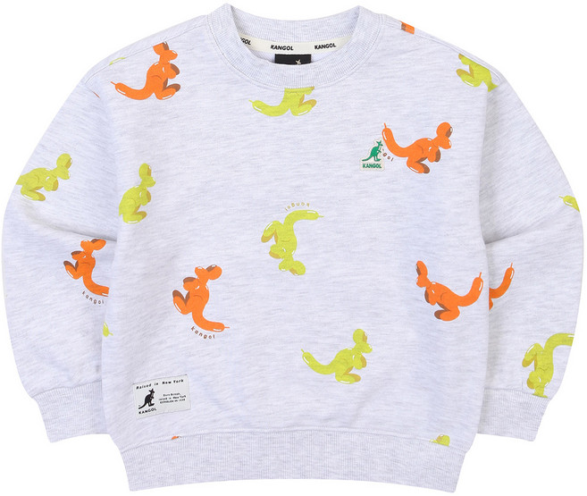 캉골키즈 아동용 올 오버 프린트 스웨트셔츠 PA 0009