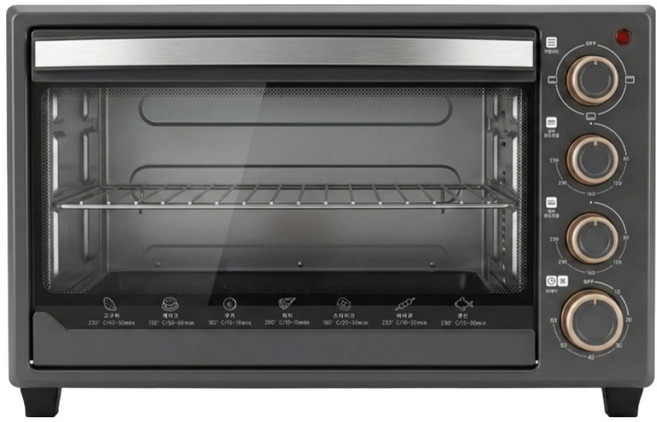 컴스 오븐형 2단 상하 다양한 요리 최적화 더블히팅 에어프라이어 30L, 다크 그레이, HL321