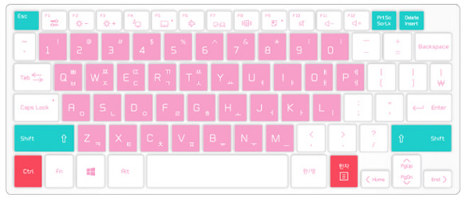 파인피아 LG 그램14 14ZD90R / 14Z90R / 14Z90RS / 14ZD90R / 14ZD90RS / 14Z90S / 14ZD90S / 14Z90T / 14ZD90T용 마카롱 문자인쇄 키스킨, PINK, 1개