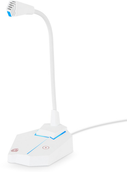 지클릭커 G-SHOT 게이밍 노이즈캔슬링 콘덴서 컴퓨터 스탠드 마이크, 화이트, SA-W10