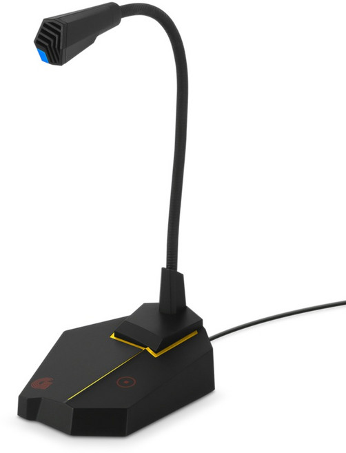 지클릭커 G-SHOT 게이밍 노이즈캔슬링 콘덴서 컴퓨터 스탠드 마이크, 블랙, SA-W10