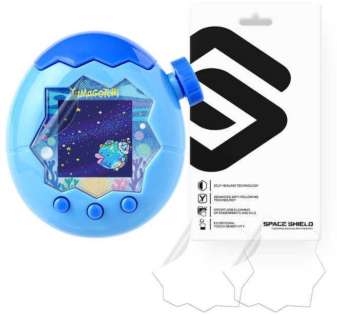 스페이스쉴드 다마고치 파라다이스 호환 아머 플렉스 TPU 자가복원 풀커버 우레탄 액정보호필름 3p 세트, Clear, 1세트