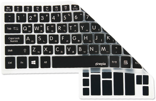 파인피아 ASUS Laptop15 D509DA / X509FA / X509JA / X509MA / P1504FA / 비보북 15 R564DA용 노트북 문자인쇄 키스킨, BLACK, 1개