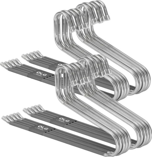 올지 논슬립 스텐 바지걸이 8mm, 그레이, 20개