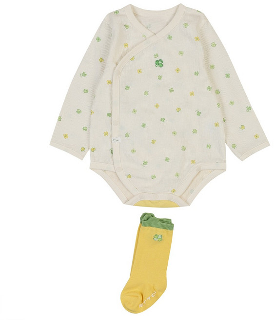 에뜨와 신생아용 레브 배내수트 + 양말 선물포장 세트 + 쇼핑백