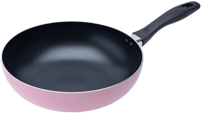cook power 鍋寶 煎大師聚油不沾炒鍋 粉色, 1個, 28cm