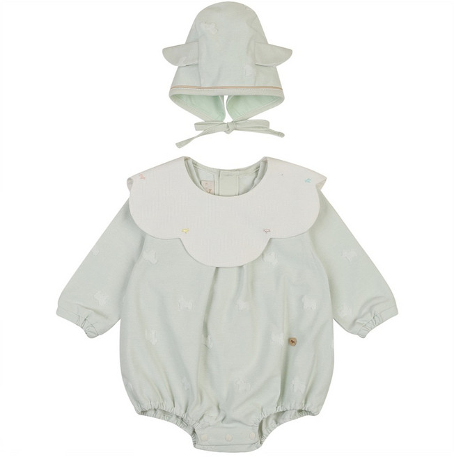 에뜨와 신생아용 엘런 말쟈가드 바디수트 + 모자 세트