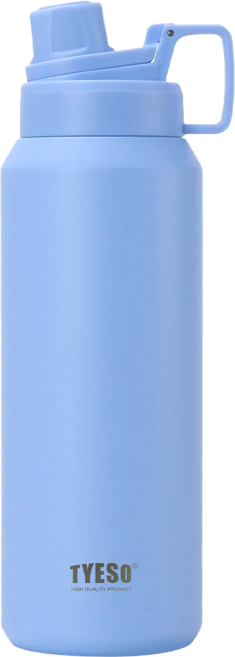 TYESO 泰碩 304不鏽鋼磨砂系列運動保溫水壺, 紫羅蘭, 1200ml, 1個