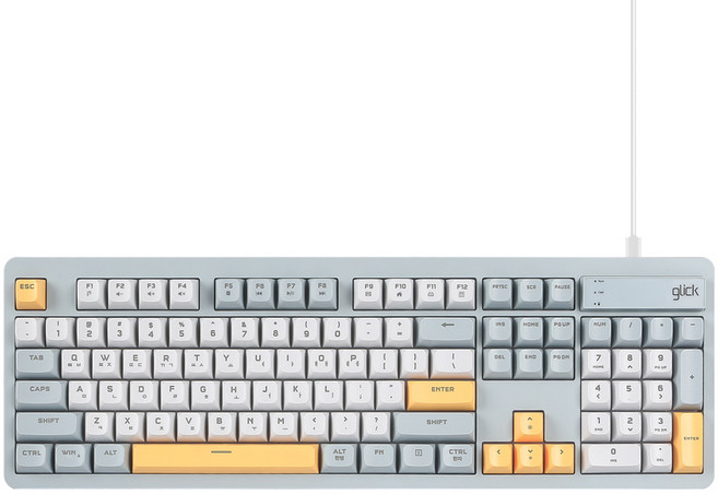 g-clicker OFFICEPRO Silence M RGB 靜音有線防水鍵盤 104, 製造商選配, OPK50, 海軍藍