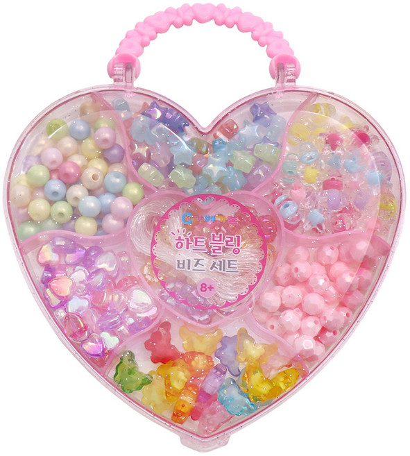 GabeFamily 愛心閃亮串珠組 DS1119, 1套, 混合顏色