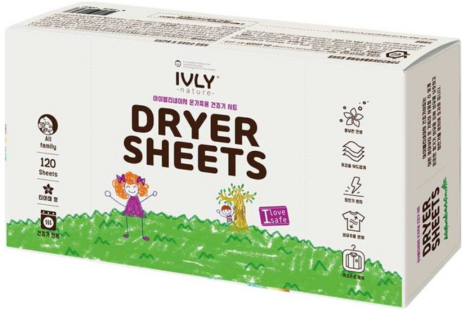 IVLY NATURE 烘衣機用香氛紙 大溪地梔子花 正裝, 1個, 120入