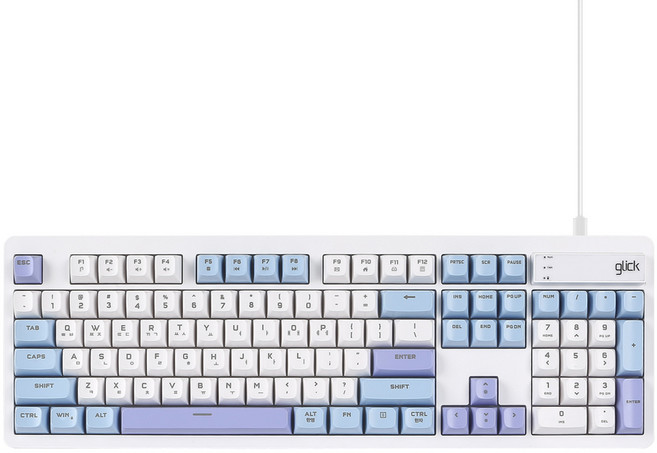 g-clicker OFFICEPRO Silence M RGB 無聲有線防水鍵盤 104, 製造商軸, OPK50, 天空之城
