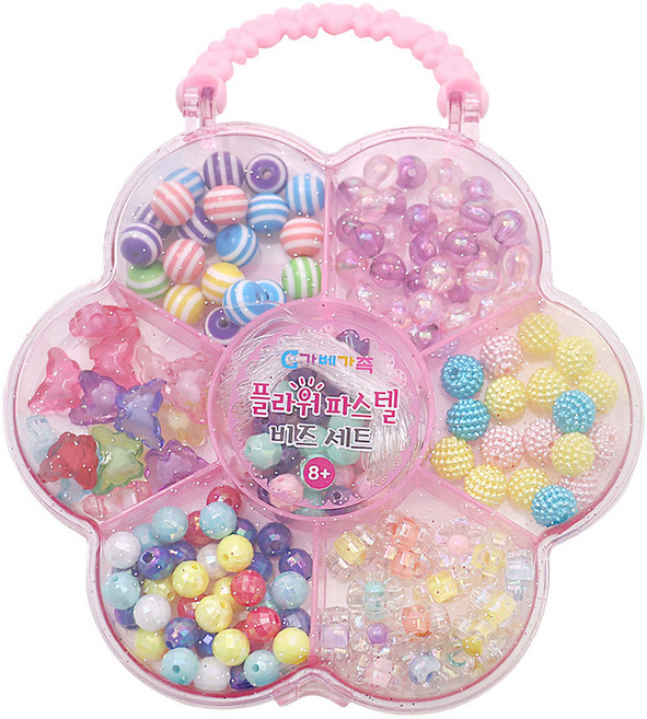 GabeFamily 花朵粉彩串珠組 DS1120, 1套, 混合顏色