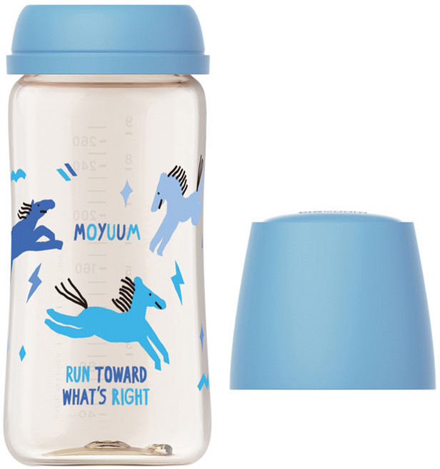 모윰 3세대 PPSU 올인원 젖병 노꼭지 드림포니, 아쿠아블루, 1개, 270ml