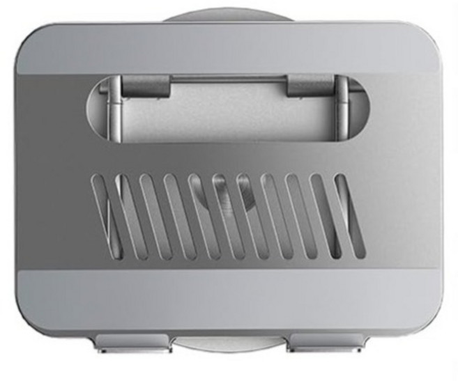 LiSEN 접이식 노트북 스탠드 버튼 각도 조절 회전 거치대, 그레이, 1개