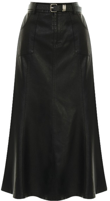 티뷰 레더벨티드 머메이드 스커트 V6A-CSK002