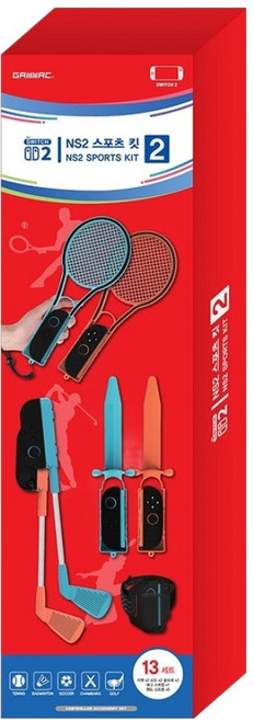 겜맥 닌텐도 스위치2 전용 스포츠킷 세트, 혼합색상, 1개, kmns2-134