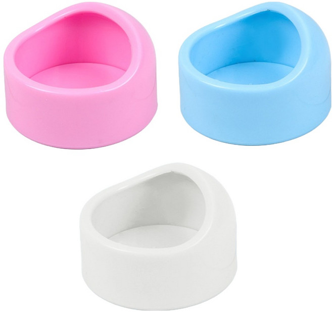 햄스타일 소동물 라운드볼 식기 6.5 x 4.5 cm LY-109, 3개, 랜덤발송