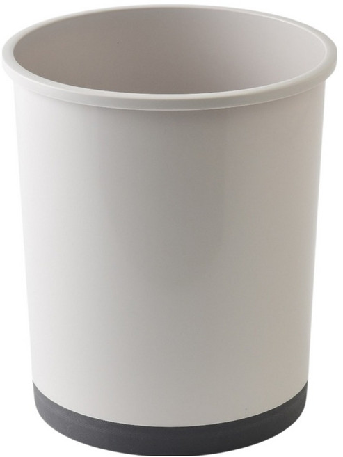 팬톤 CMYK 국내산 업소용 식당 오픈형 원형 휴지통 10L, 화이트