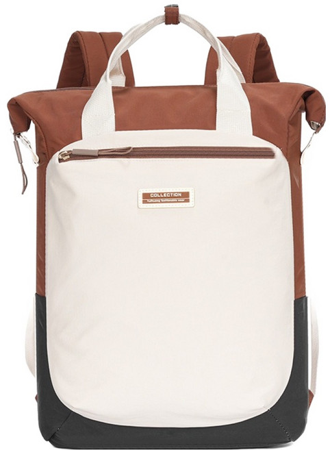 簡約都會經典兩用筆電後揹包, 棕色, 1個